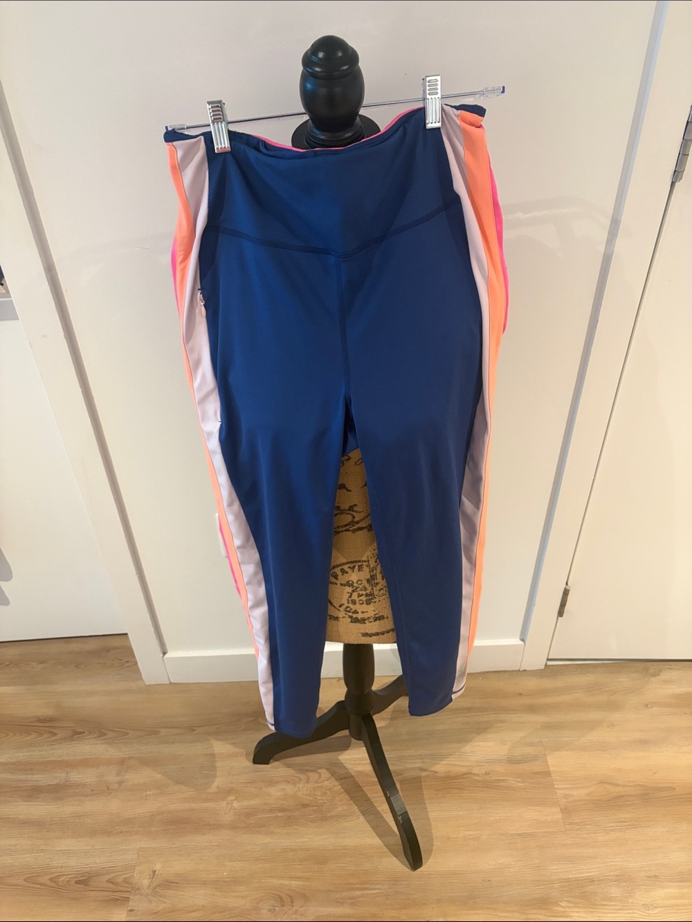 Lilly Pulitzer Navy Leggings with Pink & Peach Side Panels